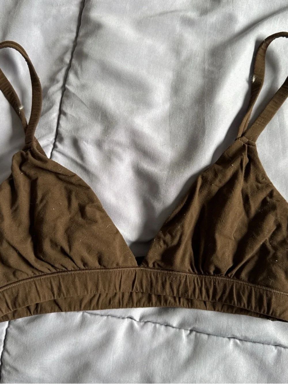 Skims Fits Everybody Triangle Bralette Wireless Triangle Bra - Brown - Picture 2 of 4